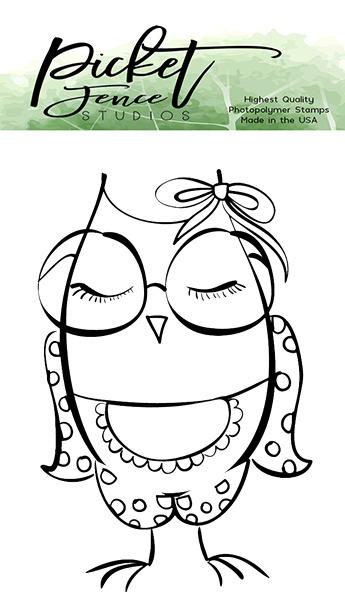 Picket Fence Studios Nerdy Girl Owl Clear Stamps (OWL-103)