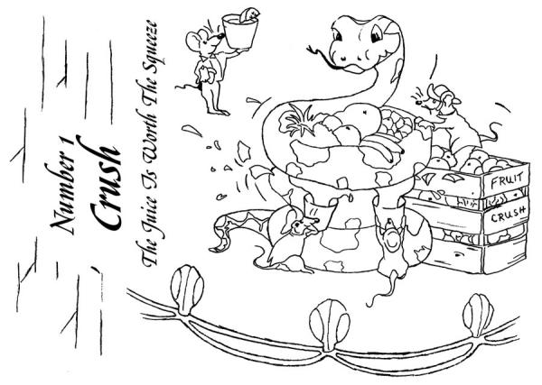 The Card Hut Fruit Crush  Clear Stamps / Schlange Stempelset (CCTBFC)
