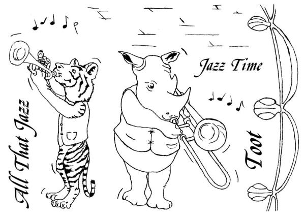The Card Hut Jazz Time  Clear Stamps / Nashorn Stempelset (CCTBJT)