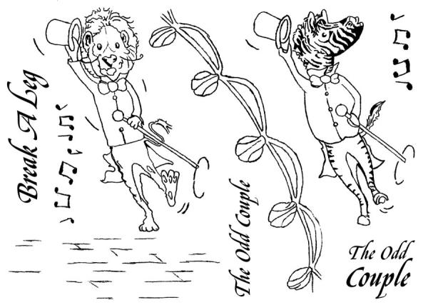 The Card Hut The Odd Couple  Clear Stamps / Löwe & Zebra Stempelset (CCTBTOC)