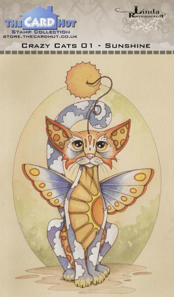 The Card Hut Crazy Cats Sunshine Clear Stamps / Katze Stempelset (LRCC001)