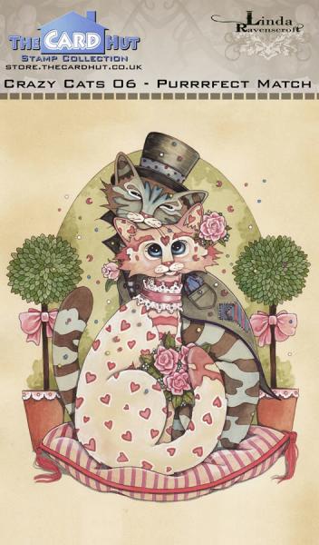 The Card Hut Crazy Cats The Purrrfect Match  Clear Stamps / Katze Stempelset (LRCC006)