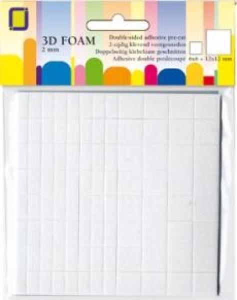 JEJE Produkt 3D Foam Rectangles 12x12 mm & 12x6 mm x 2 mm - 3D Klebepads (3.3132)