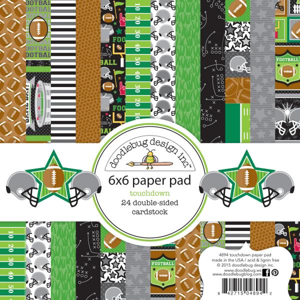 Doodlebug Design Touchdown 6x6 Inch Paper Pack  - Designpapier 