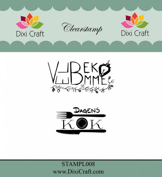 Dixi Craft "Danish Texts" Stempelset - Clear Stamp-Set