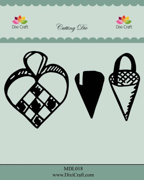 Dixi Craft "Woven Heart & Cornet Metal" Die Set