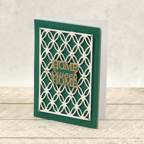 Couture Creations Cut, Foil & Emboss Die "Home Sweet Home Sentiment Mini"
