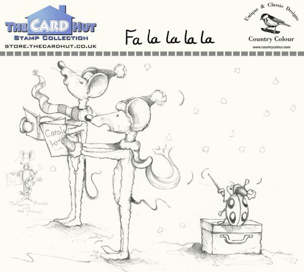 The Card Hut Fa La La La La  Clear Stamps / Weihnachts Maus Stempelset 