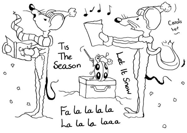 The Card Hut Fa La La La La  Clear Stamps / Weihnachts Maus Stempelset 