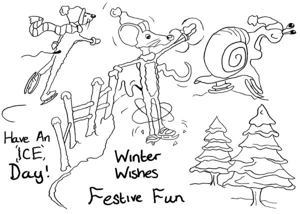 The Card Hut Have an ICE Day  Clear Stamps / Weihnachts Maus Stempelset 