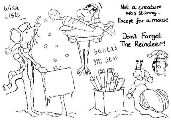 The Card Hut Santa's Pit Stop  Clear Stamps / Weihnachts Maus Stempelset 