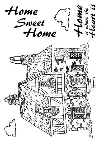 The Card Hut Tudor House  Clear Stamps / Haus Stempelset 
