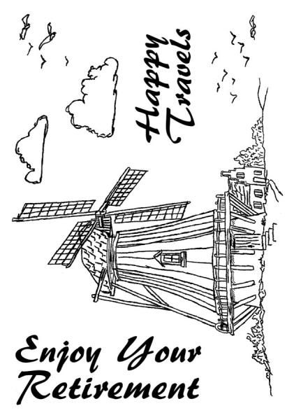 The Card Hut Windmill  Clear Stamps / Windmühle Stempelset 