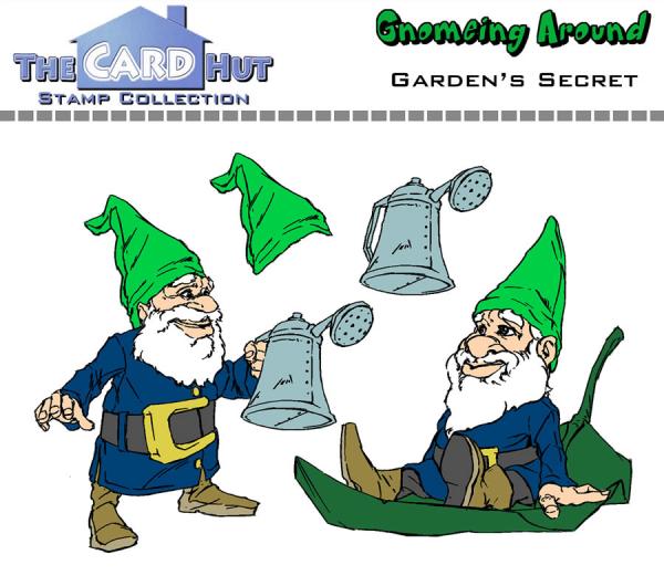 The Card Hut Garden's Secret  Clear Stamps / Gartenzwerg Stempelset 