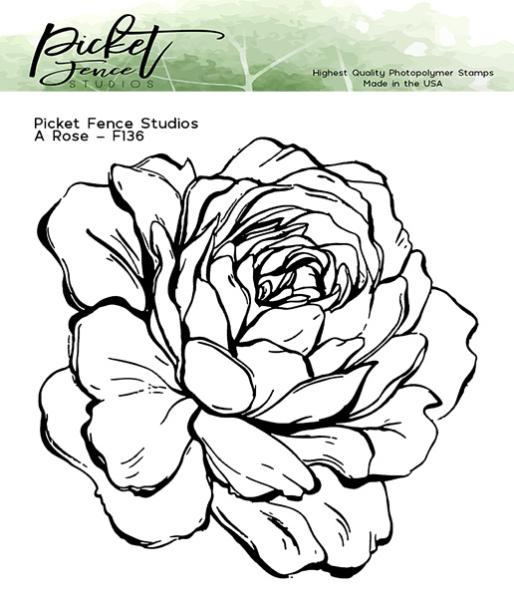 Picket Fence Studios A Rose Clear Stamps (F-136)