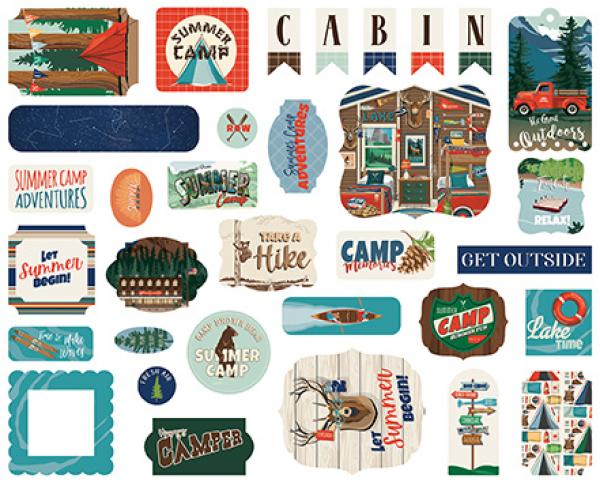 Carta Bella "Summer Camp" Ephemera - Stanzteile