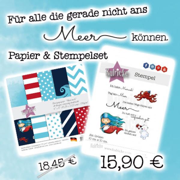 Kulricke Designpapier & Stempelset "Meerweh"