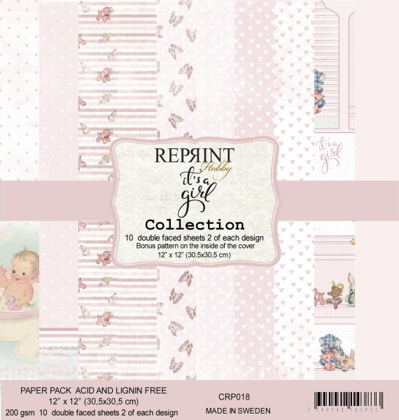 Reprint It´s a Girl Collection 12x12 Inch Paper Pack 