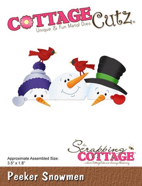 Scrapping Cottage Die - Peeker Snowmen  - 