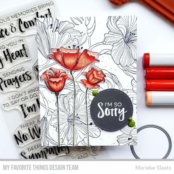 My Favorite Things "Fine-Lined Floral " Cling Stamp