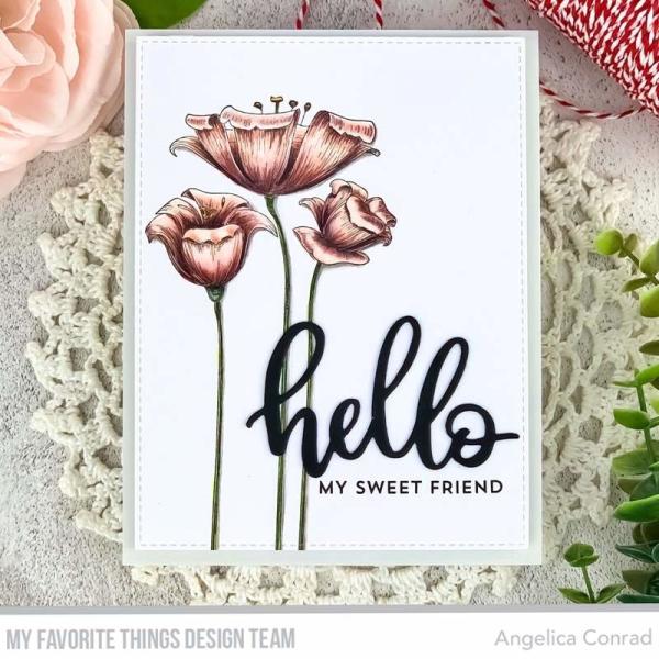 My Favorite Things "Fine-Lined Floral " Cling Stamp
