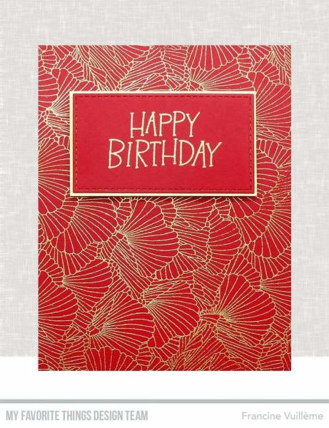 My Favorite Things "Coral Flair" 6x6" Background Cling Stamp
