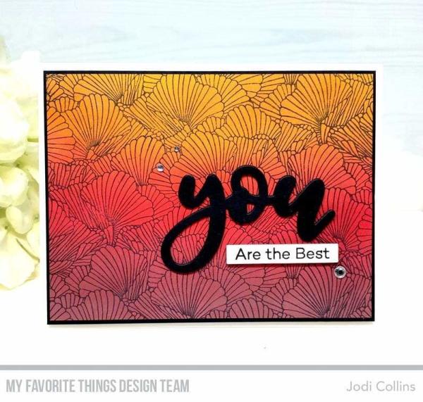 My Favorite Things "Coral Flair" 6x6" Background Cling Stamp