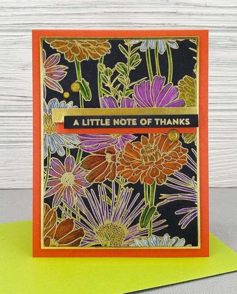 My Favorite Things "Flower Field" 6x6" Background Cling Stamp