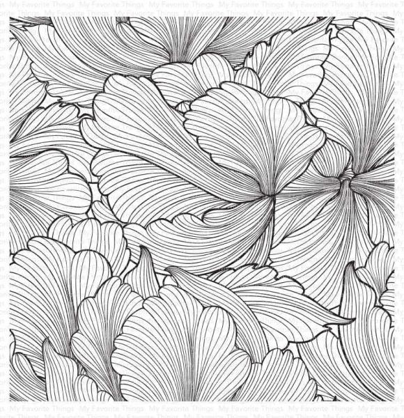 My Favorite Things "Floating Petals" 6x6" Background Cling Stamp