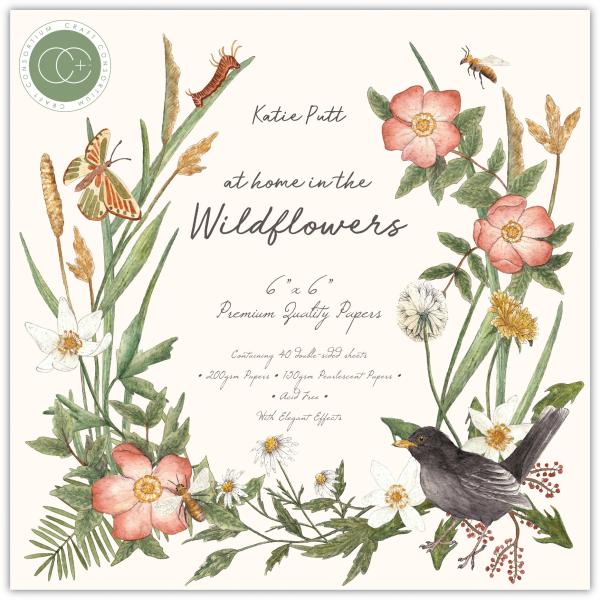Craft Consortium Papierblock 6x6" At Home in the Wildflowers Wildblumenwiese