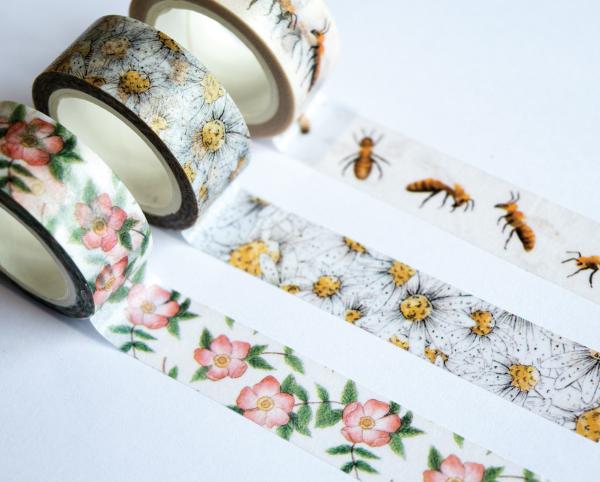 Craft Consortium At Home in the Wildflowers Washi Tape  -   Wildblumen, Bienen