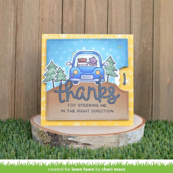 Lawn Fawn Craft Die - Reveal Wheel Car Critters Add-on Die