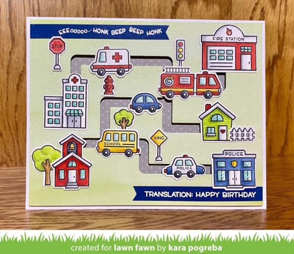 Lawn Fawn Craft Dies - Slide on Over Maze