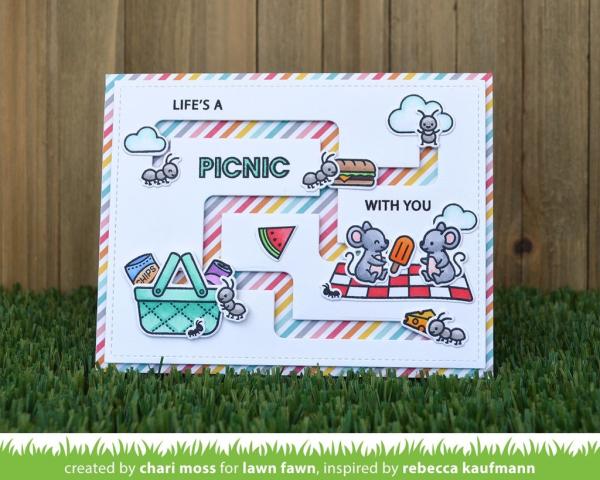 Lawn Fawn Craft Dies - Slide on Over Maze