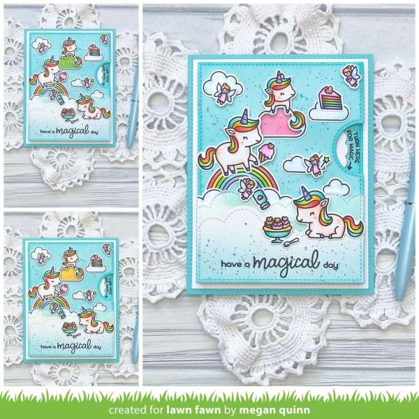 Lawn Fawn Craft Die - Reveal Wheel Unicorn Picnic Add-on Die