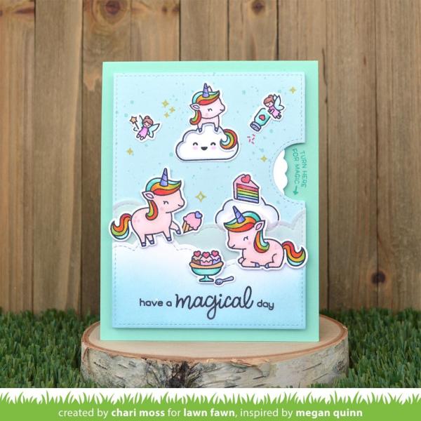Lawn Fawn Craft Die - Reveal Wheel Unicorn Picnic Add-on Die