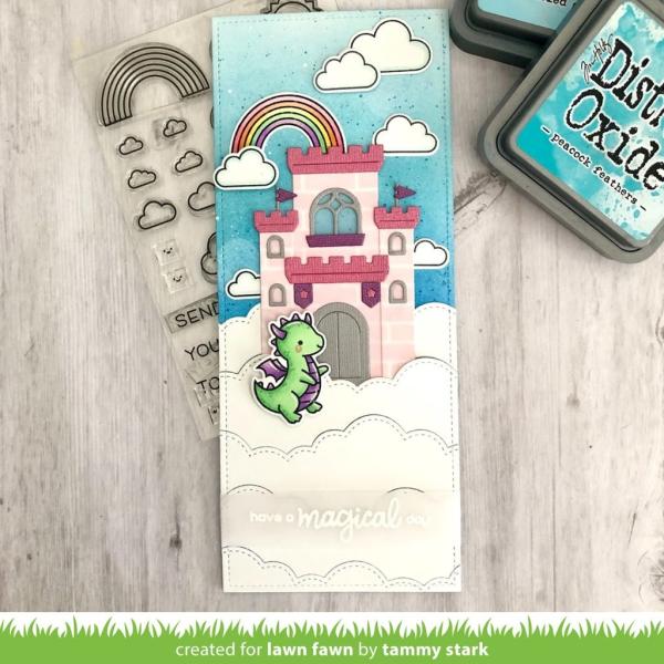 Lawn Fawn Craft Dies - Puffy Cloud Backdrop: Portrait