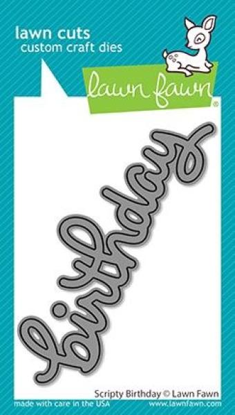 Lawn Fawn Craft Dies - Scripty Birthday