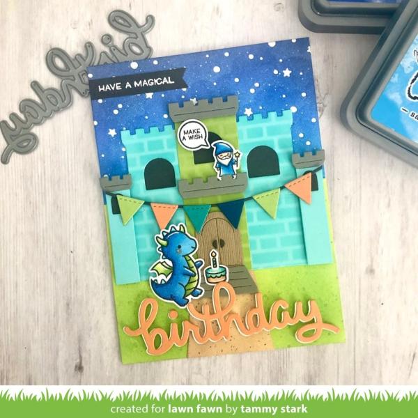 Lawn Fawn Craft Dies - Scripty Birthday
