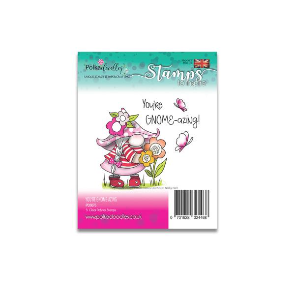 Polkadoodles Stempel "You're Gnome-azing" Clear Stamp-Set