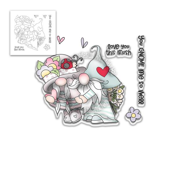 Polkadoodles Stempel "Gnome Together" Clear Stamp-Set