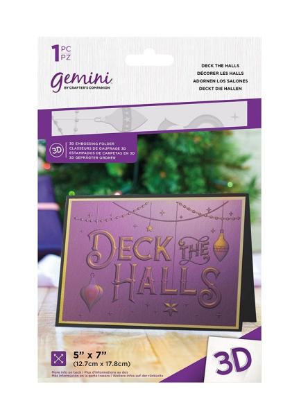 Gemini Deck The Halls 3D Embossing Folder- 3D Prägefolder 