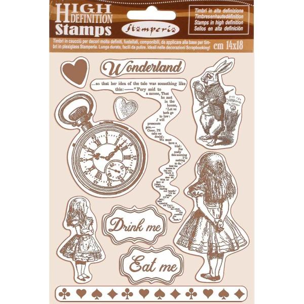 Stamperia Stempel "Alice" Natural Rubber Stamp - (Naturkautschukstempel)