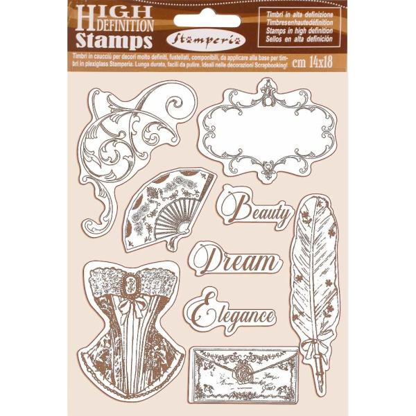Stamperia Stempel "Princess" Natural Rubber Stamp - (Naturkautschukstempel)