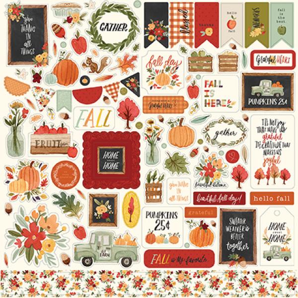 Carta Bella "Hello Autumn" 12x12" Element Stickers