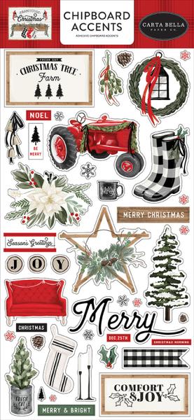 Carta Bella "Farmhouse Christmas" Chipboard - Sticker