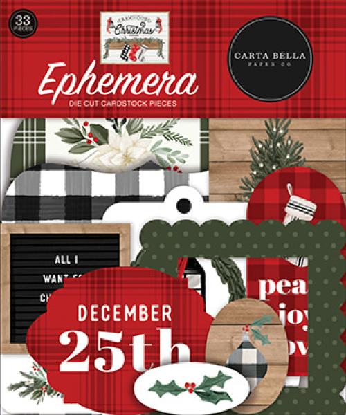 Carta Bella "Farmhouse Christmas" Ephemera - Stanzteile