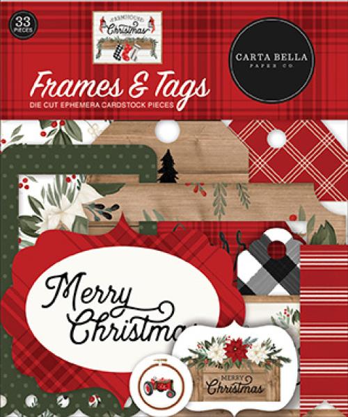Carta Bella "Farmhouse Christmas" Frames & Tags