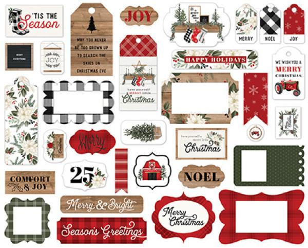 Carta Bella "Farmhouse Christmas" Frames & Tags