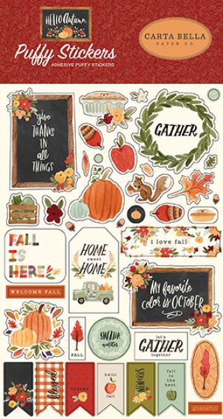 Carta Bella "Hello Autumn" Puffy Stickers